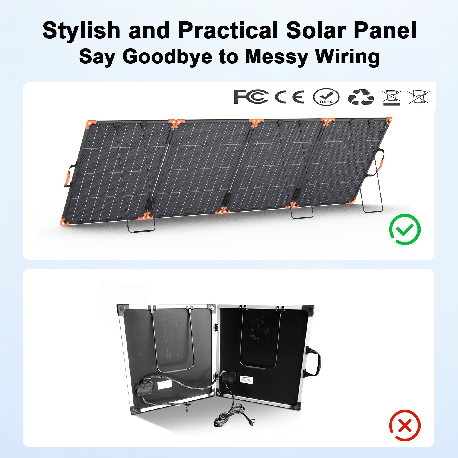 Portable 400 watt Solar Panel Kit for Jackery Solar Generator 2000 Power Station