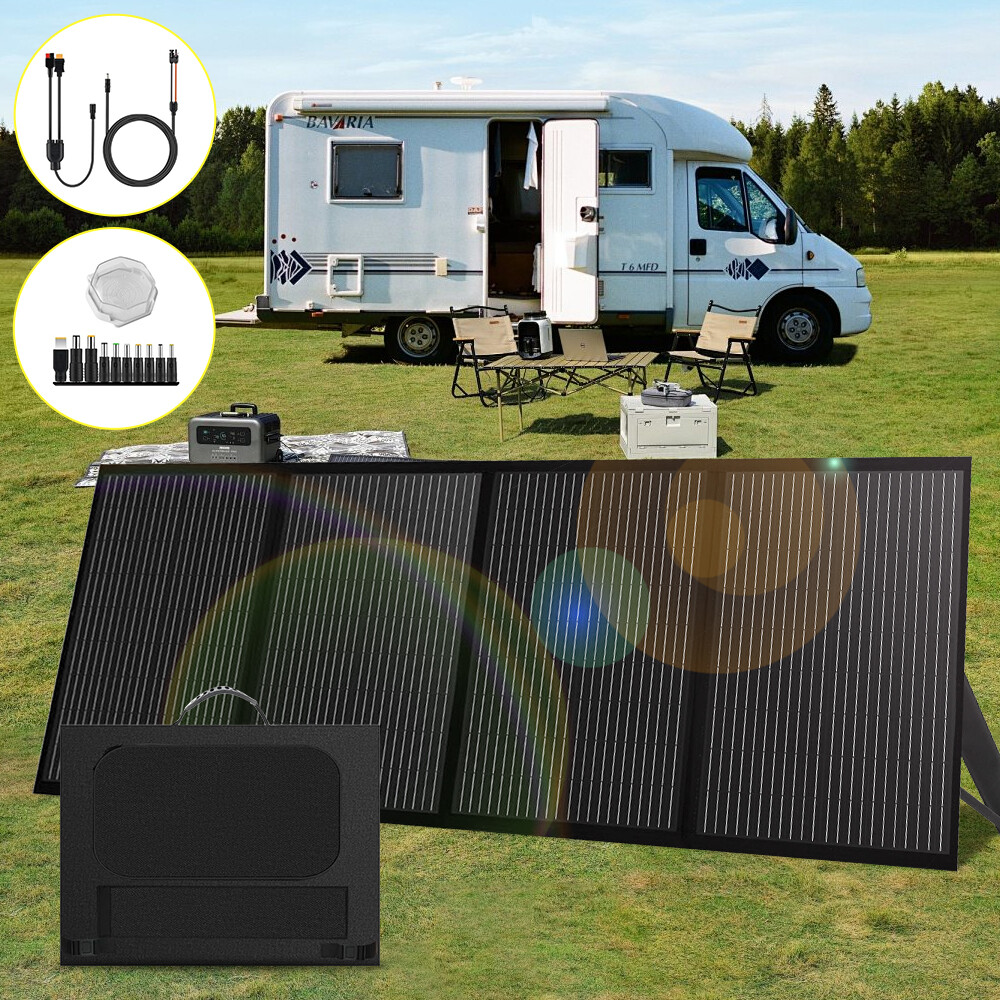 250W Mono Solar Panel 18V Foldable Solar Charger Power Bank for Power Station RV