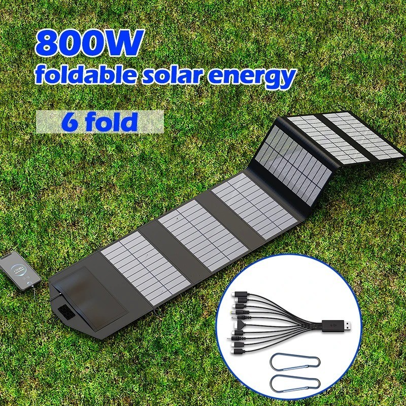 6-fold Foldable 800W Solar Panel Portable mobile Solar Panels Charger USB 5V