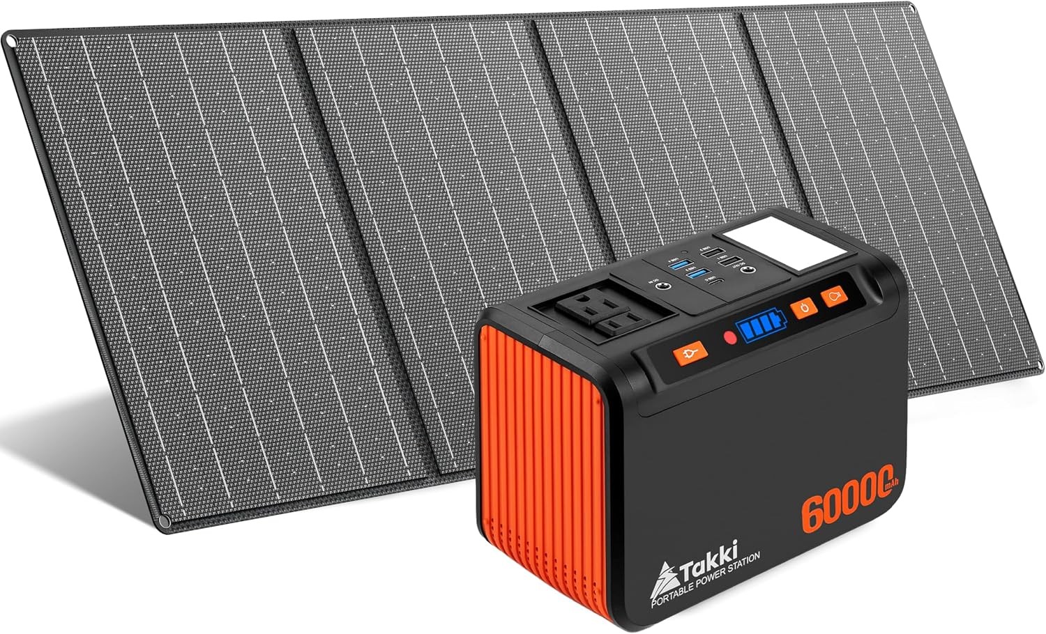 Solar Generator 120W Peak Portable Power Station W/ 21W Solar Panel 88.8Wh