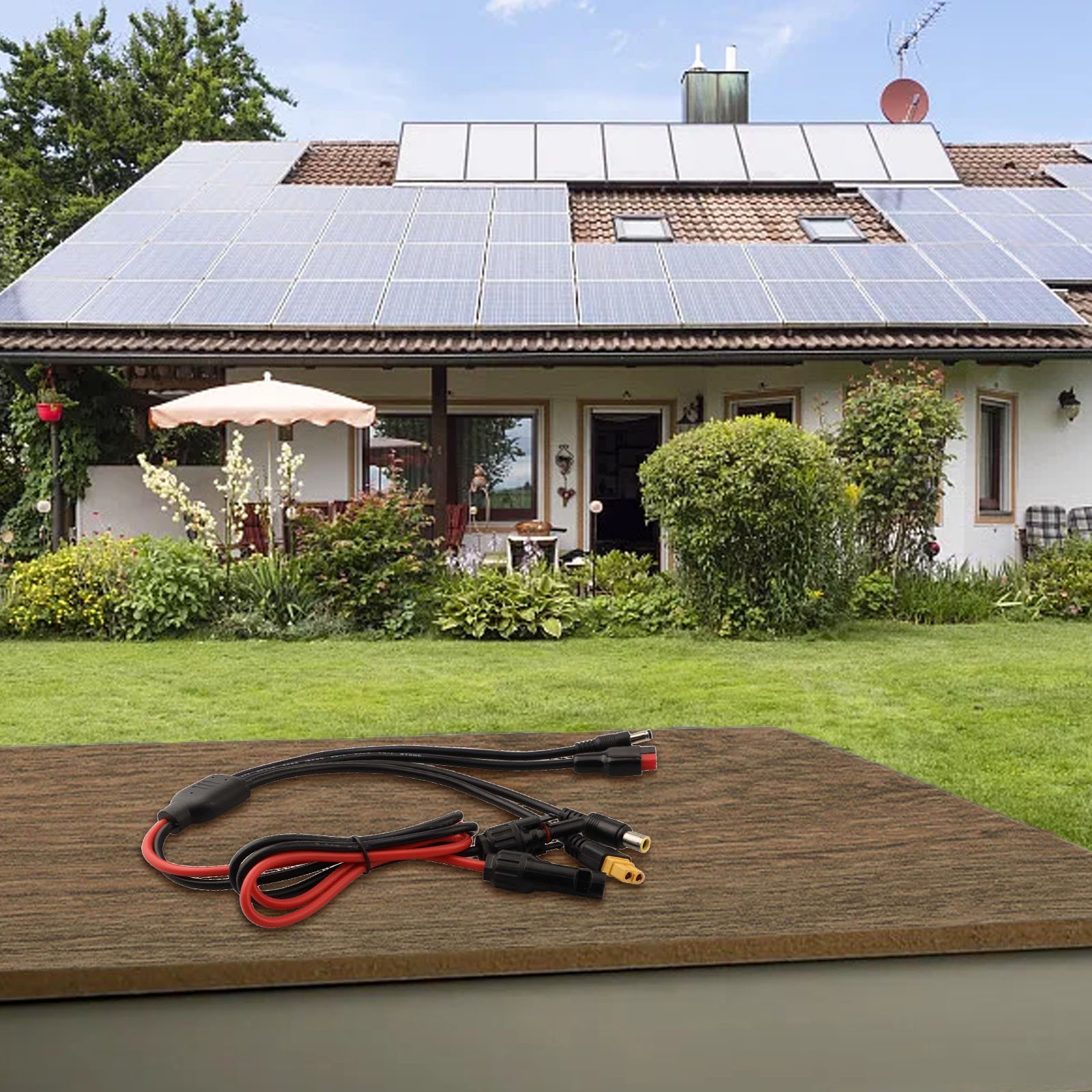 Solar Adapter Kit Power Station Adapter 12AWG-18AWG Wires 140W18V Compatibility