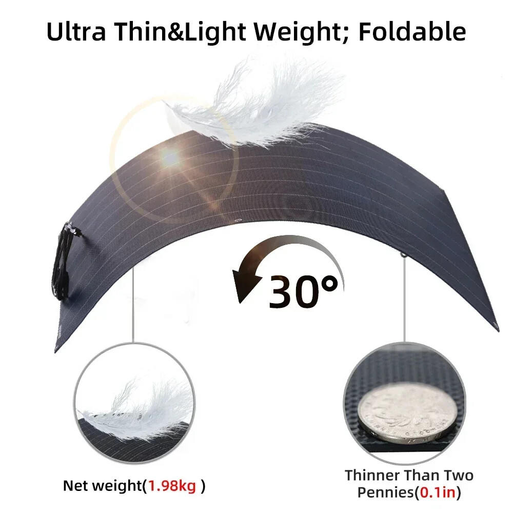 800W Flexible Solar Panel Mono 12V Home RV Boat Camping Power Battery Charging