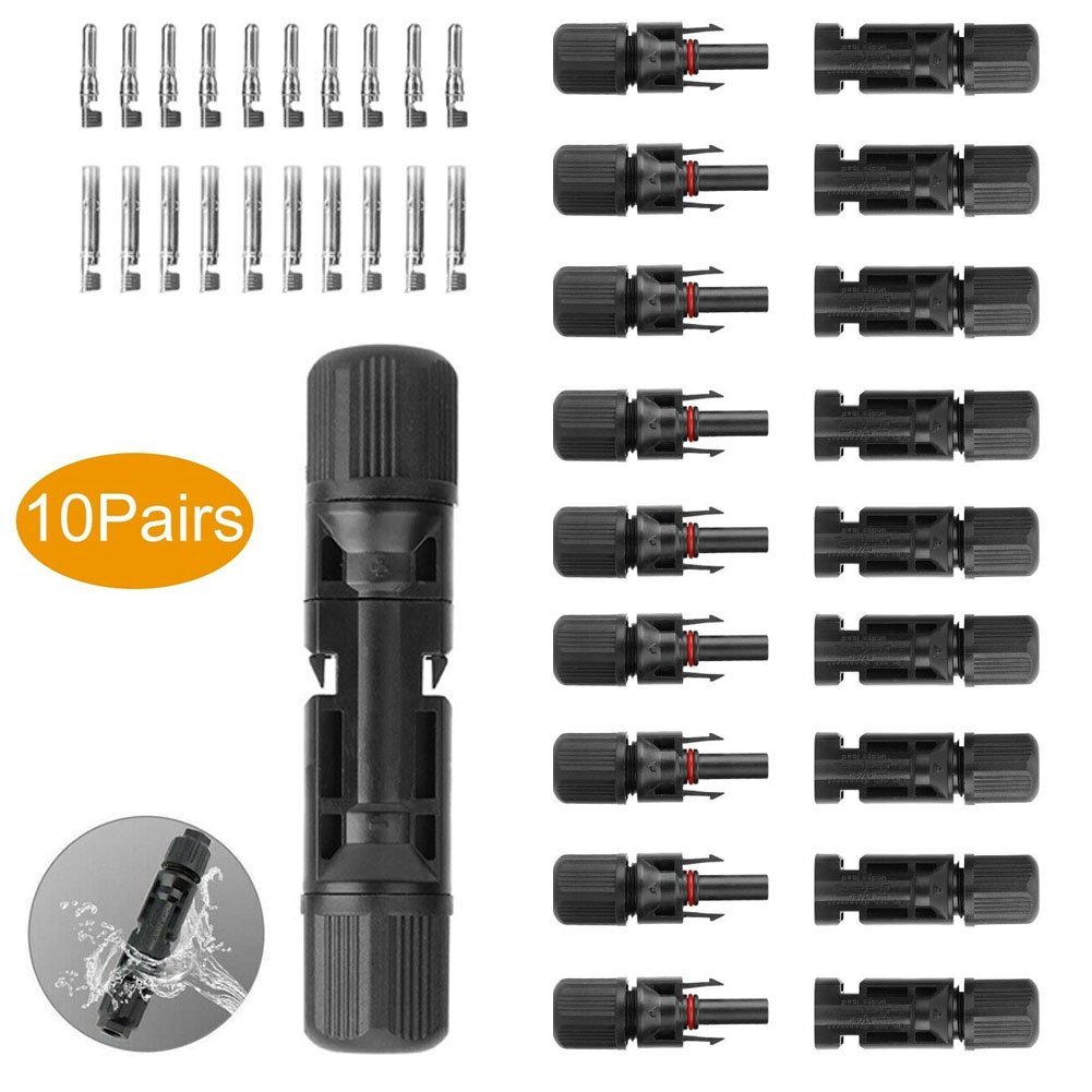 10 Pairs Waterproof Male Female M/F Wire Cable Connectors Set Solar Panels 30A