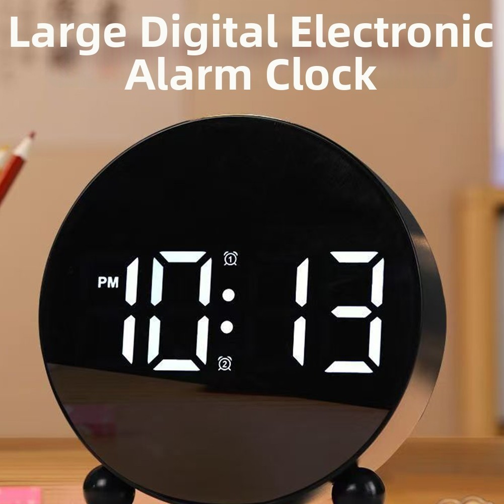 Dual Alarm LED Digital Clock Large LED Display Bold Digits For Easy Reading