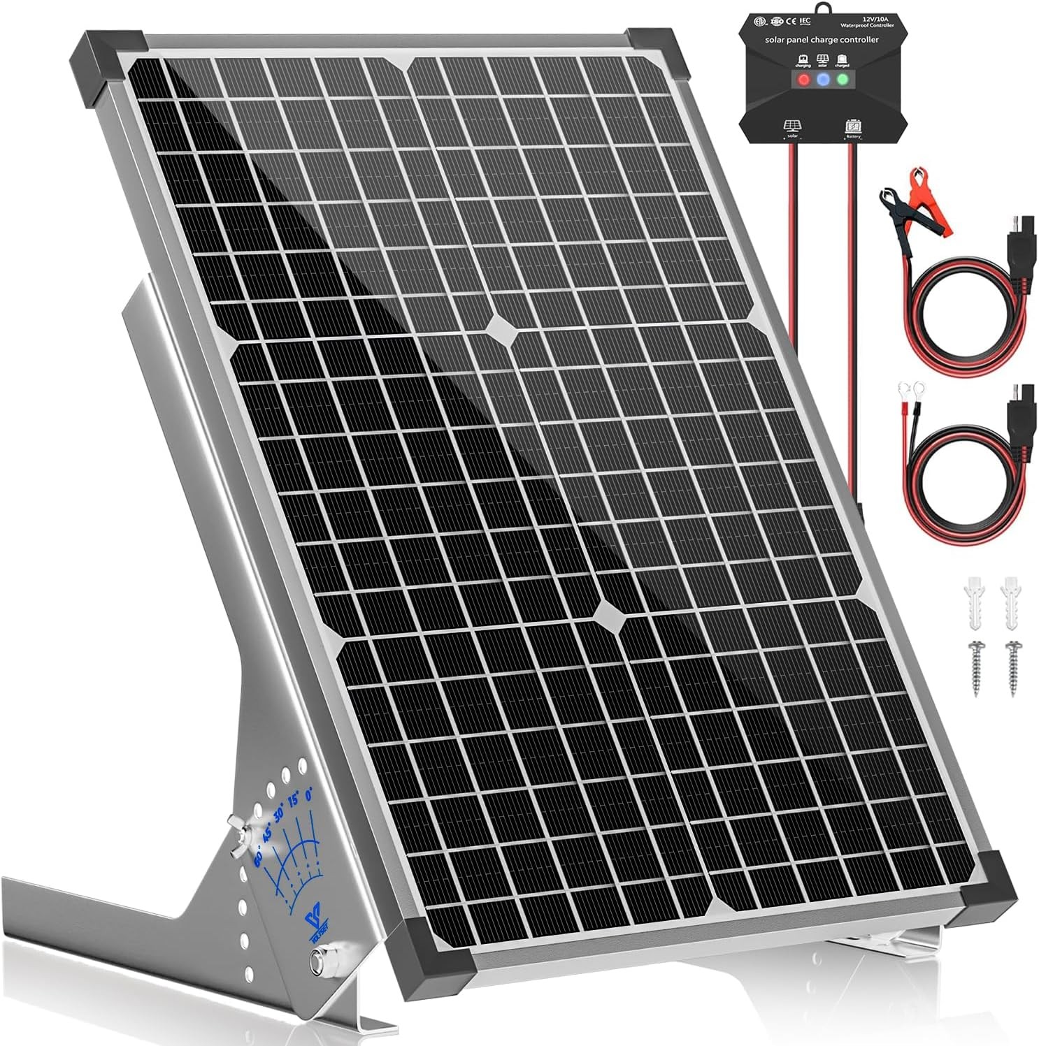 Voltset 30W Solar Panel Kit 12V MPPT Controller Adjustable