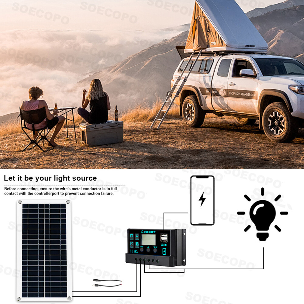 10000W Power Inverter Solar Generator With 200W Solar Panel Home Complete Set