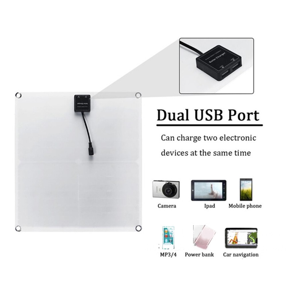 Dual USB Solar Panel 18V Solar Panel Environmentally Friendly PET Film