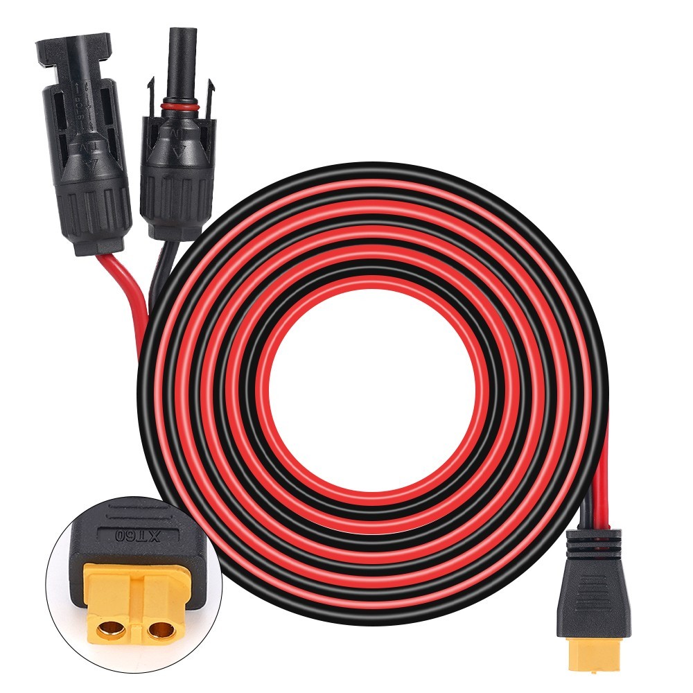 10FT Solar Panel Extension Cable XT60 Charging Cable for Portable Power Station