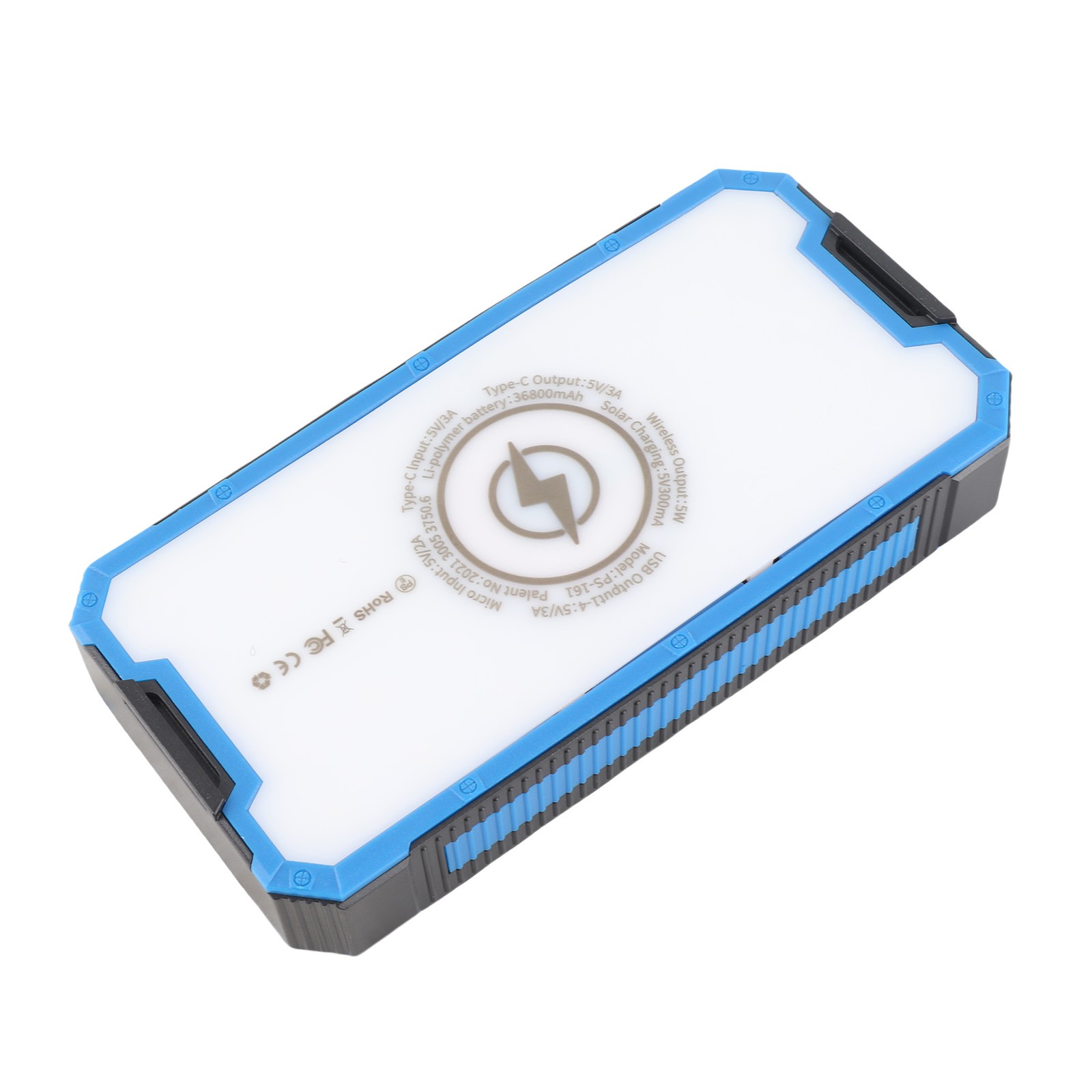 Solar Power Bank Waterproof wireless 36800mAh Fastest Charger 4USB Charging Port