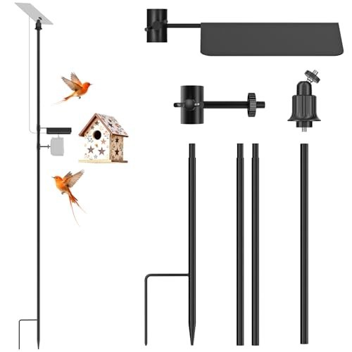 Adjustable Ground Stake Mount for Outdoor Cameras & Solar Panels, Universal 1/4″