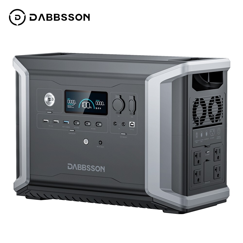 Dabbsson 2330Wh 2200W Power Station Portable LiFePO4 Battery Home Camping Backup