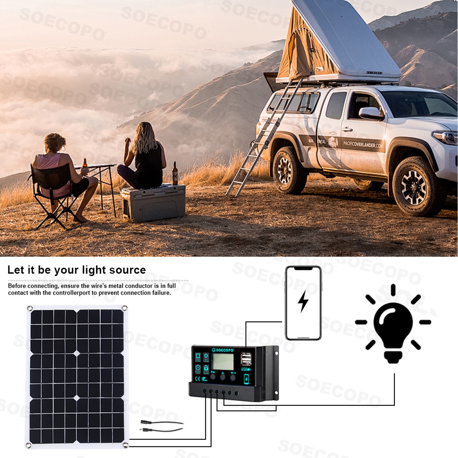 7000W Solar System Kit 12V/24V To 110V/220V 100A Controller 500W Inverter SystNi