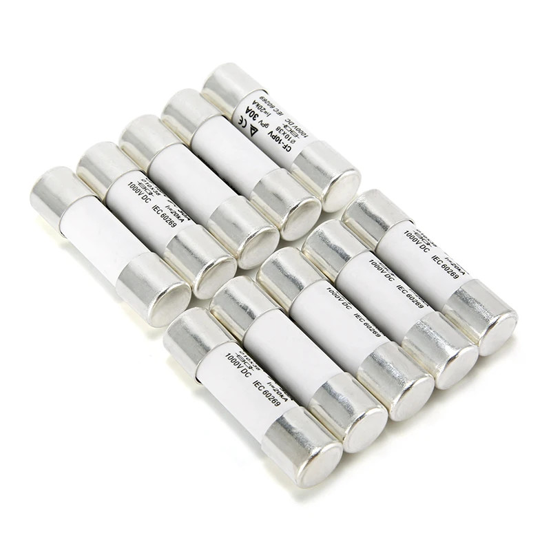 10PCS DC Fuse gPV 10x38mm 1000V 10A-30A Fusible Link For PV System Protect
