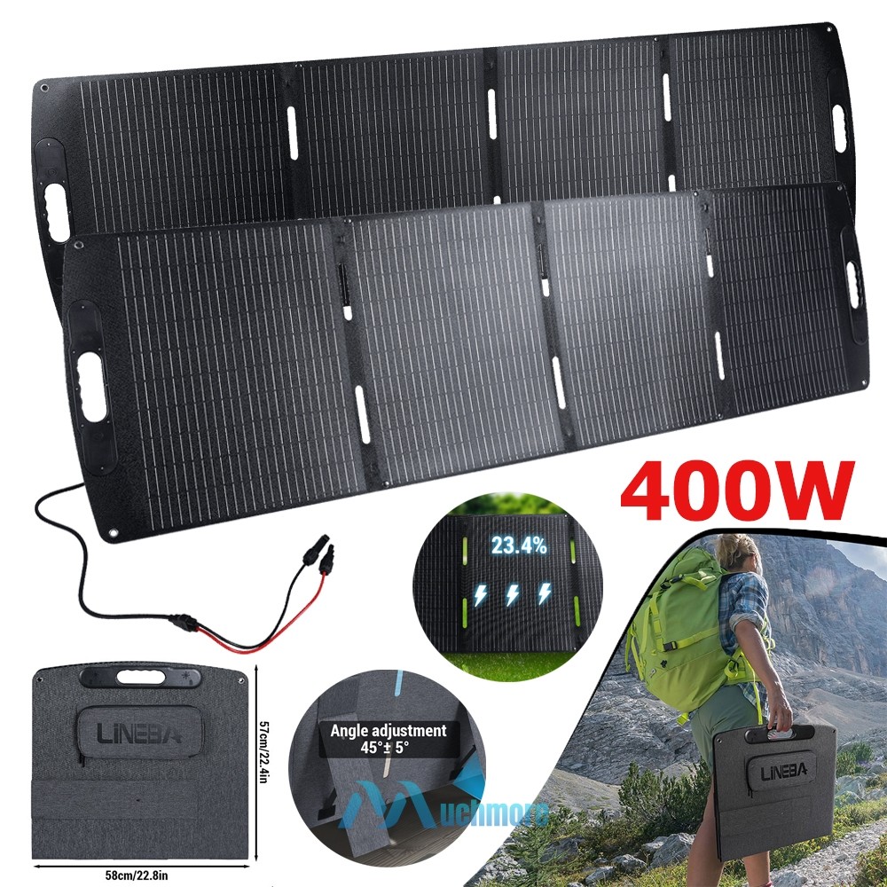 400W 200W 100W Portable Mono Solar Panel Kit Foldable fr RV Roof Camper Off-grid