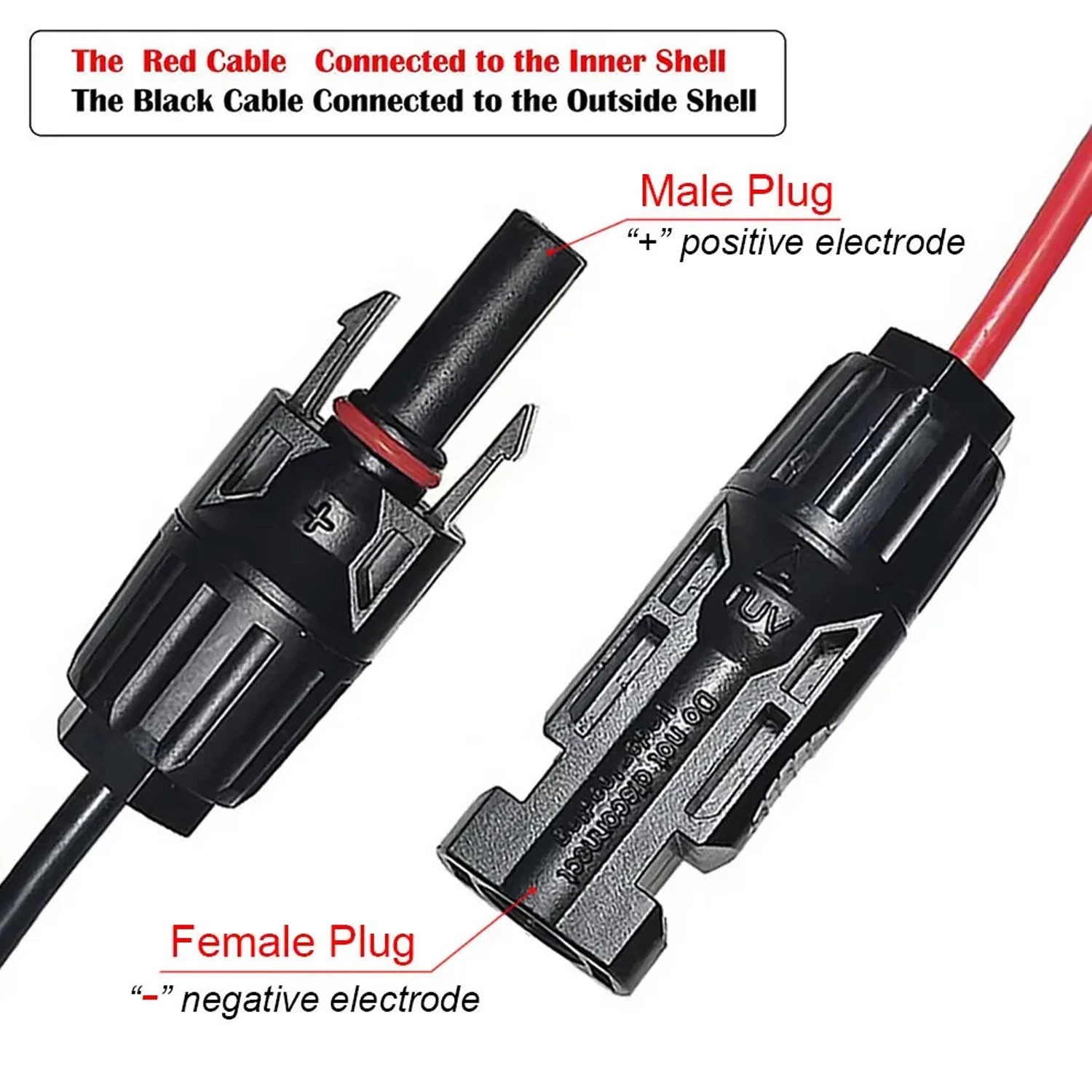 12 AWG XT60 Female to Solar Connector Solar Panel Extension Charging Cable USA