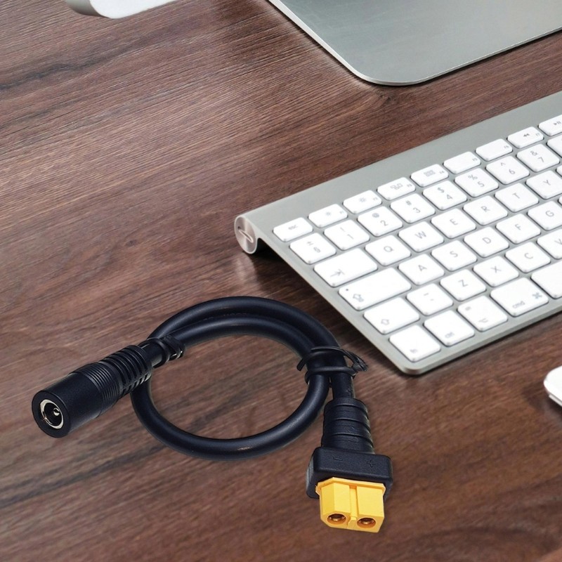 XT60 Female to DC5525 Female Charging Cable 12AWG for Renewable Energy Use