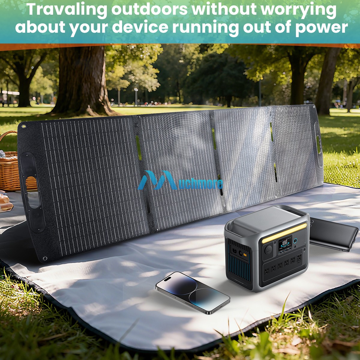 Portable Solar Panel 100W 200W 400W for Power Station RV Off Grid Power Backup