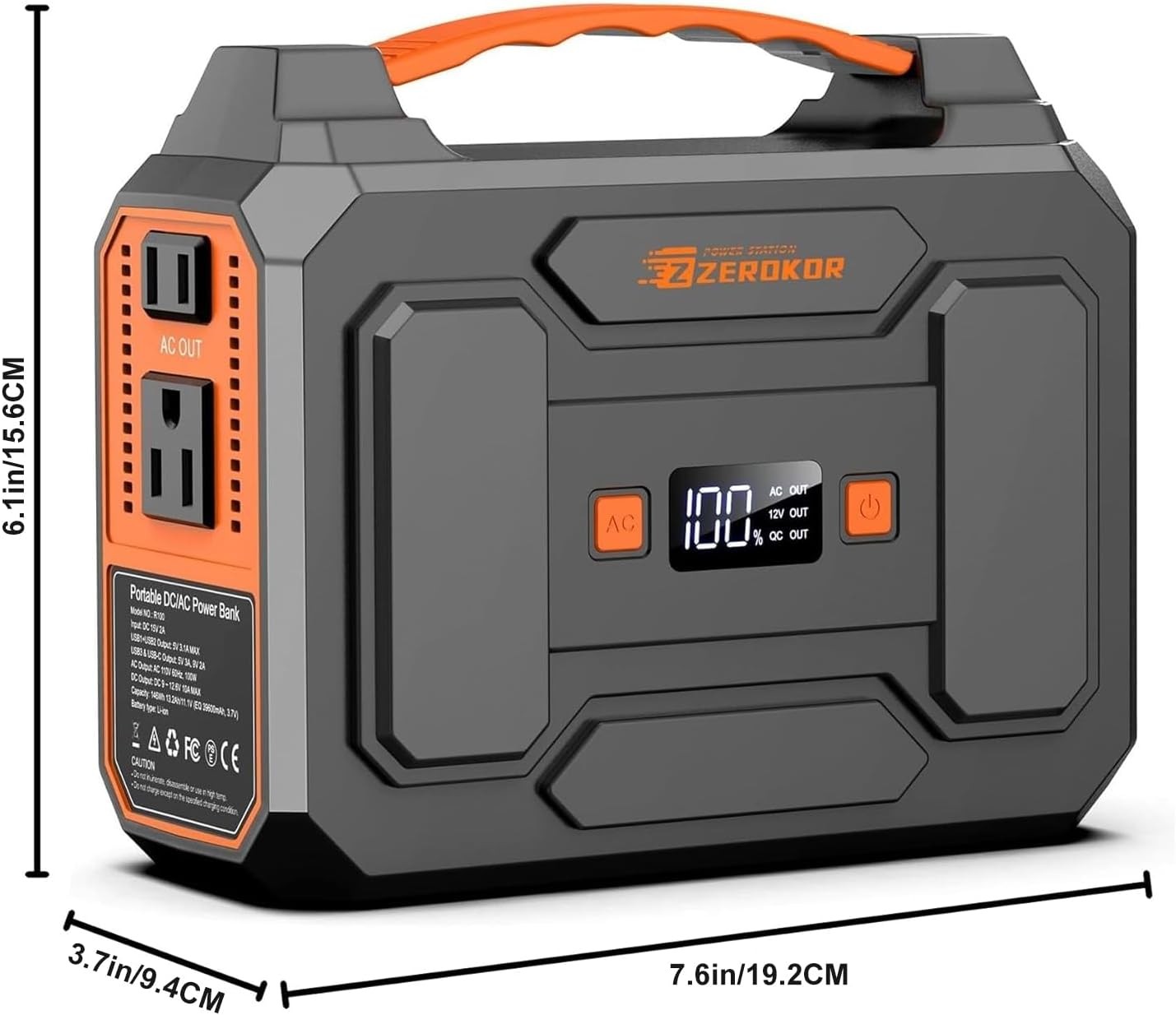 Portable Solar Power Station with Foldable Solar Panel 60W, 110V AC Outlet Campi