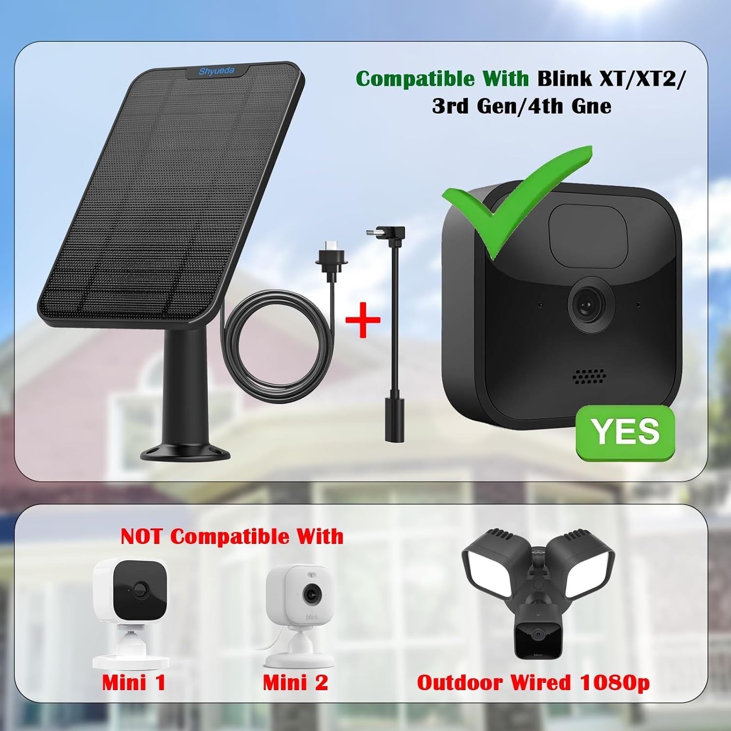 3-Pack Solar Panels for Blink 3rd Gen/XT2/4th Gen
