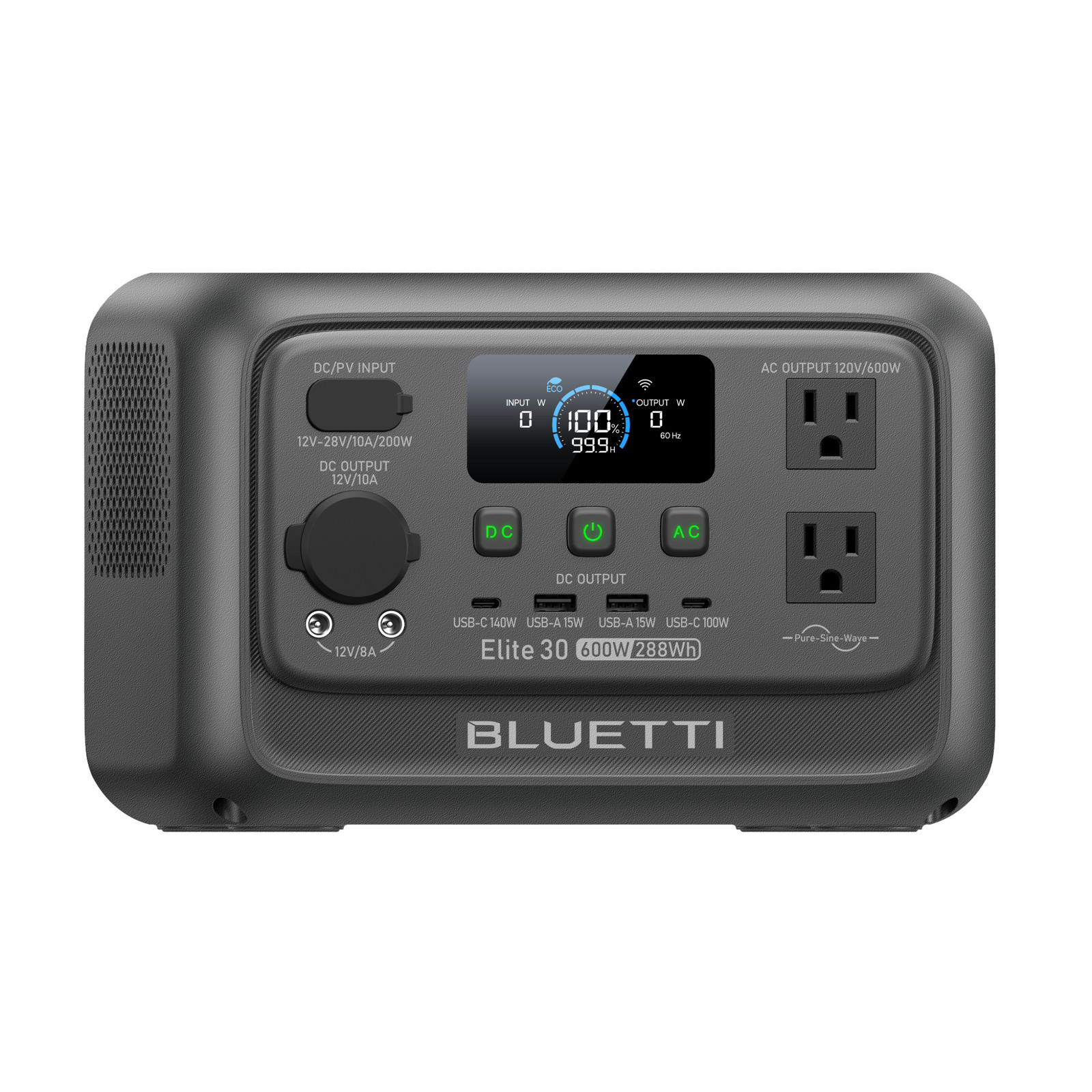 BLUETTI Elite 30 V2 288Wh 600W Portable Power Station Generator LFP for Camping