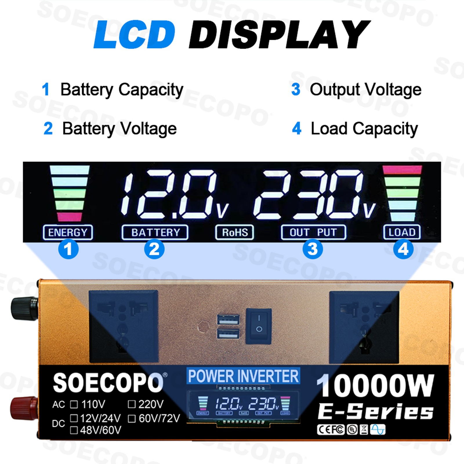 10000W Solar System Kit | 12V24V DC Input to 110V/220V AC Output
