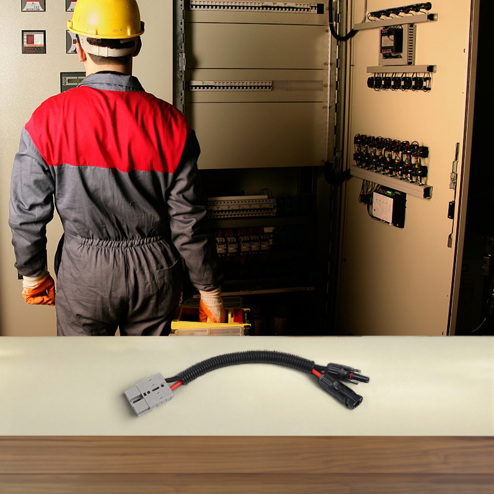 SG50A600V 30cm Power Connector for Solar Panel Cable Wiring Applications