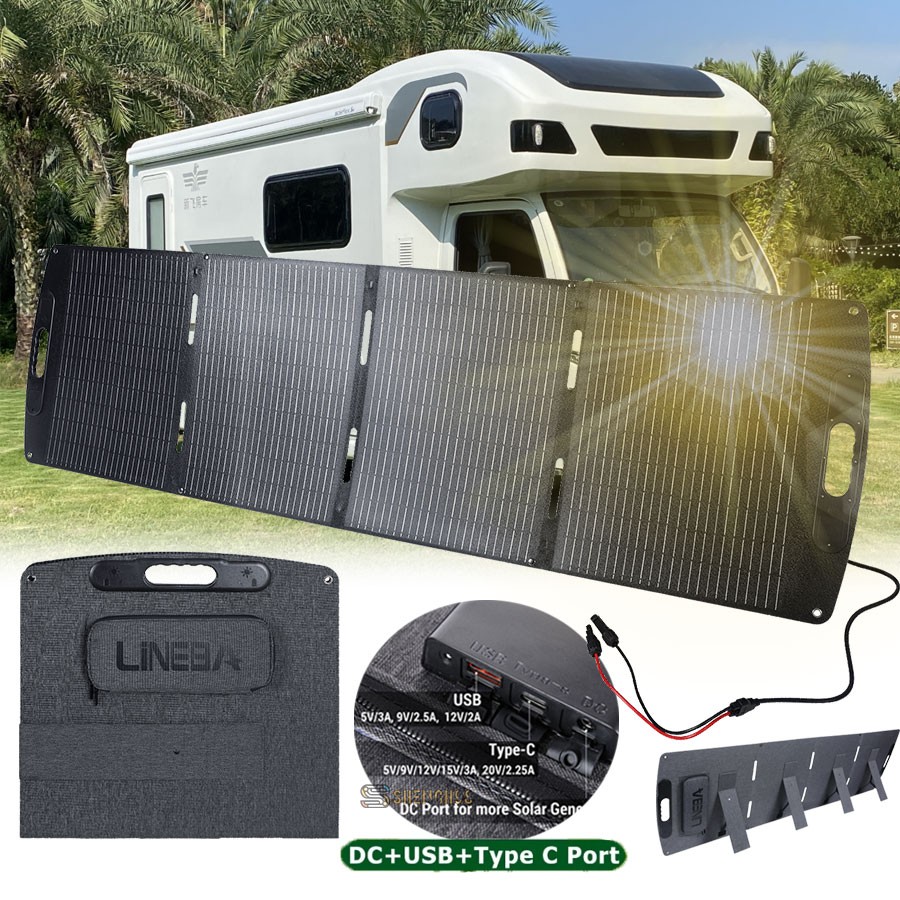 400W 200W Foldable Portable Solar Panel Kit For Power Station Outdoor RV Camping