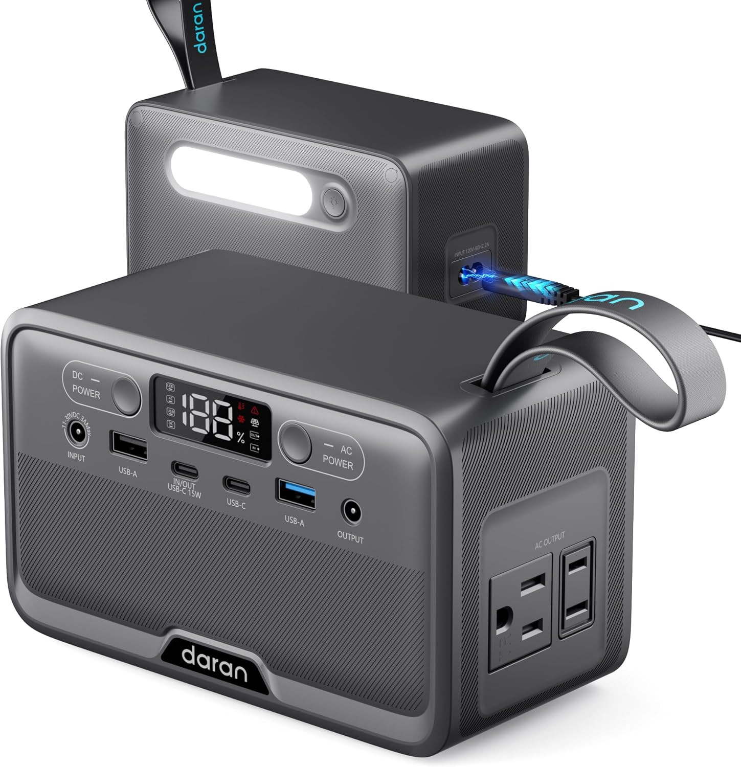 R100(2025 New) Portable Power Station 89.6Wh 100W(200W Peak) Power Bank with AC