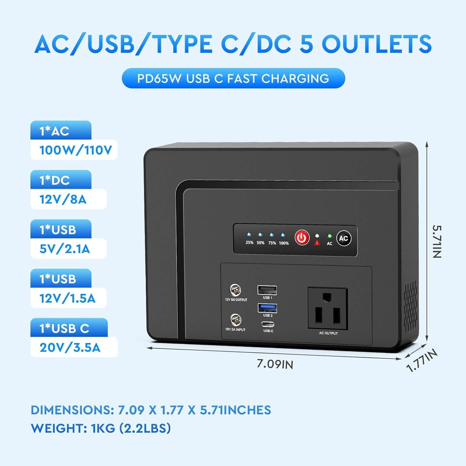 Open Box 200W 146Wh Solar Portable Power Station