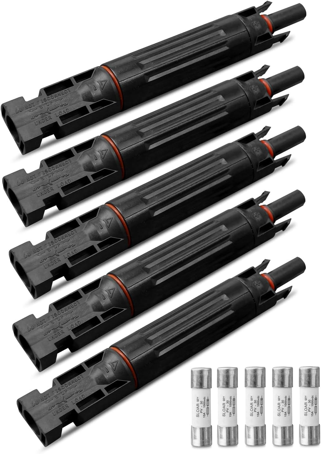 15A Solar Fuses Holder Inline for Solar Panel and Solar Controller with 10 Fuse,