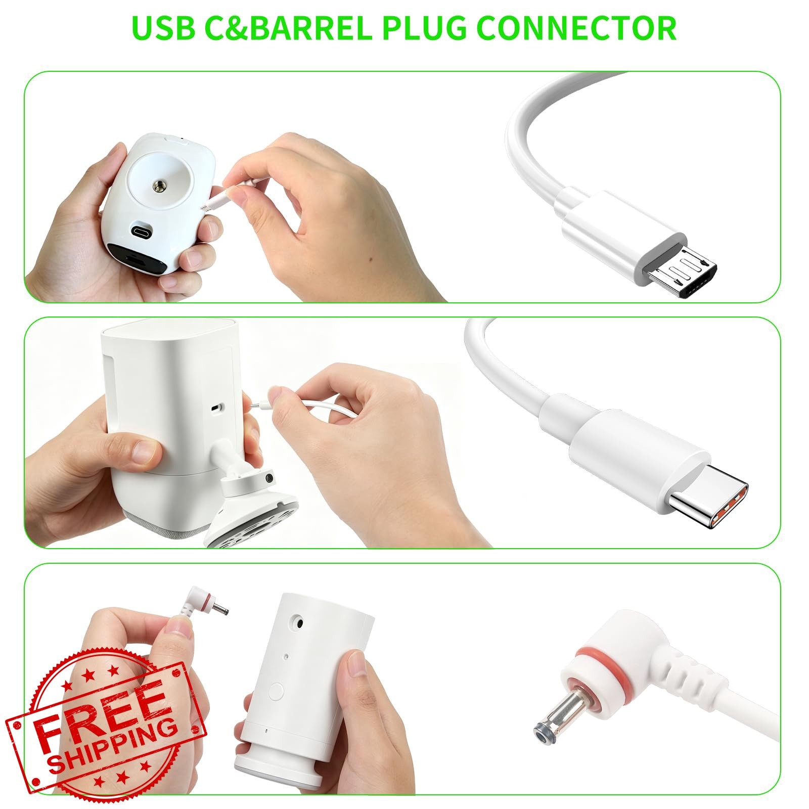 YYTDDUUU 4W Solar Panel Type C Micro USB Milky White Outdoor Camera