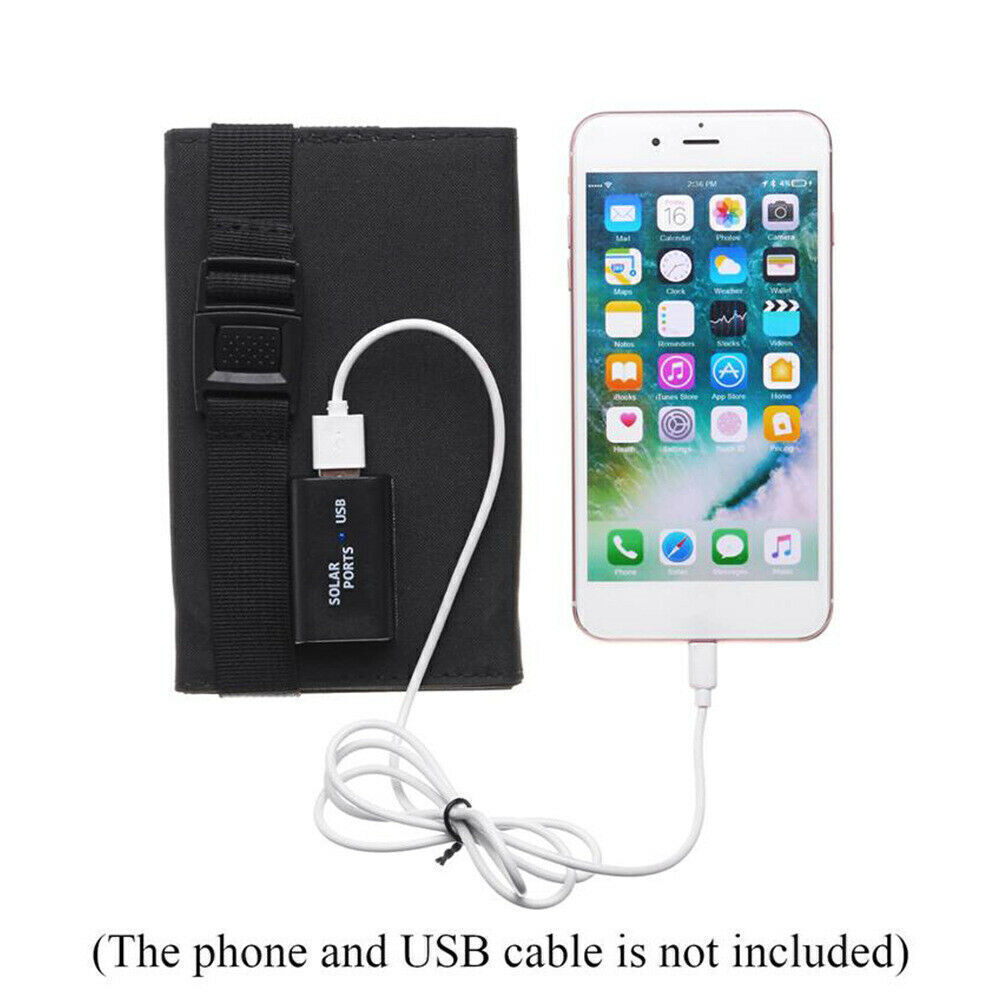 Portable 80W Solar Panel Folding Power Bank Outdoor USB Phone Charger For Hiking