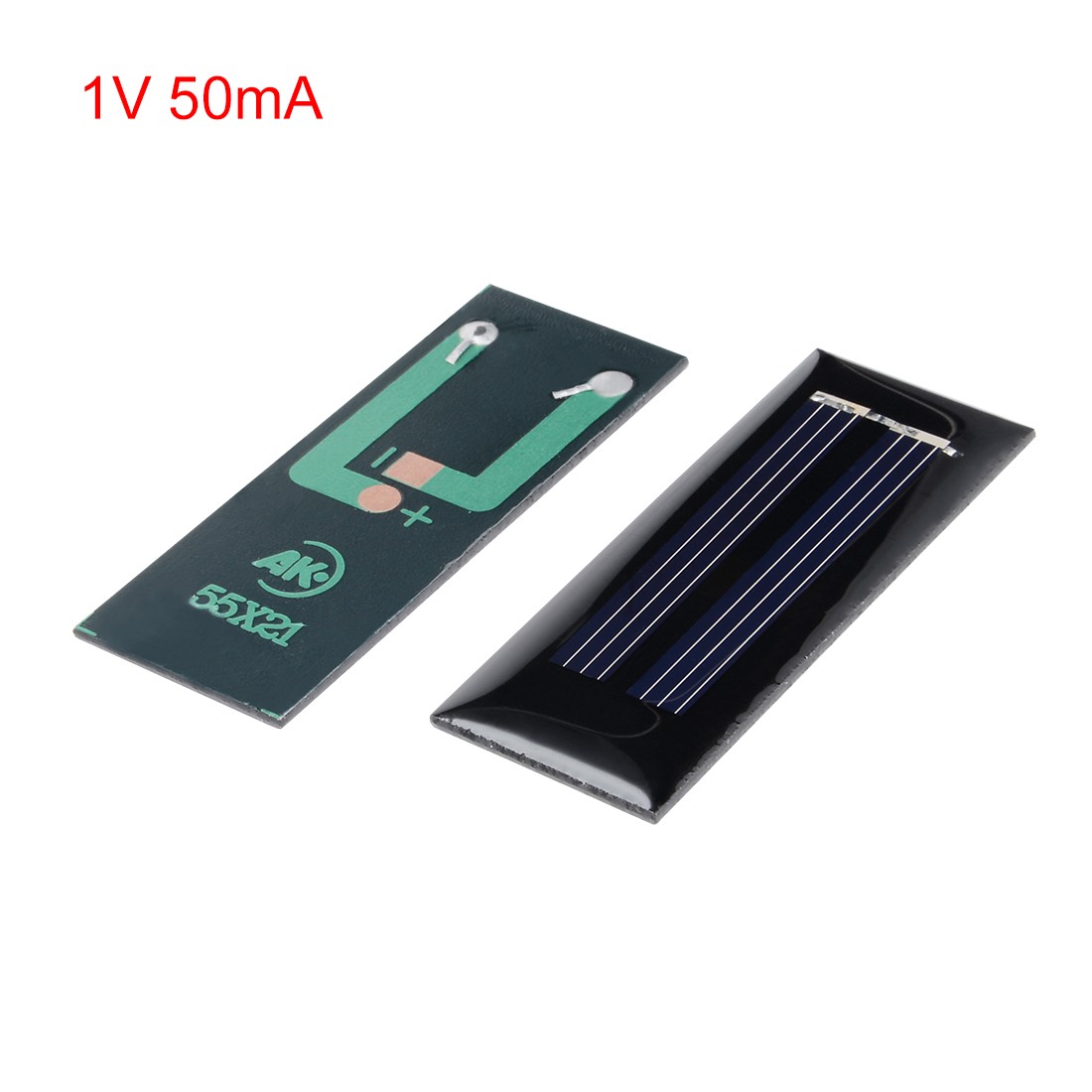 5Pcs 1V 50mA Poly Mini Solar Panel Module DIY for Phone Toys Charger 55mmx21mm