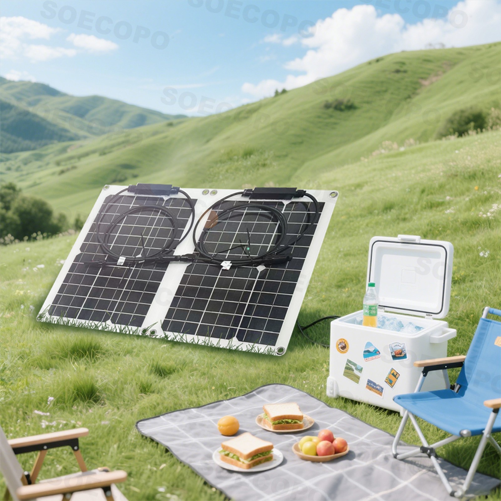 1200W 2-Panel Solar Kit – 100A Controller + Y-Cable Balcony/RV5b