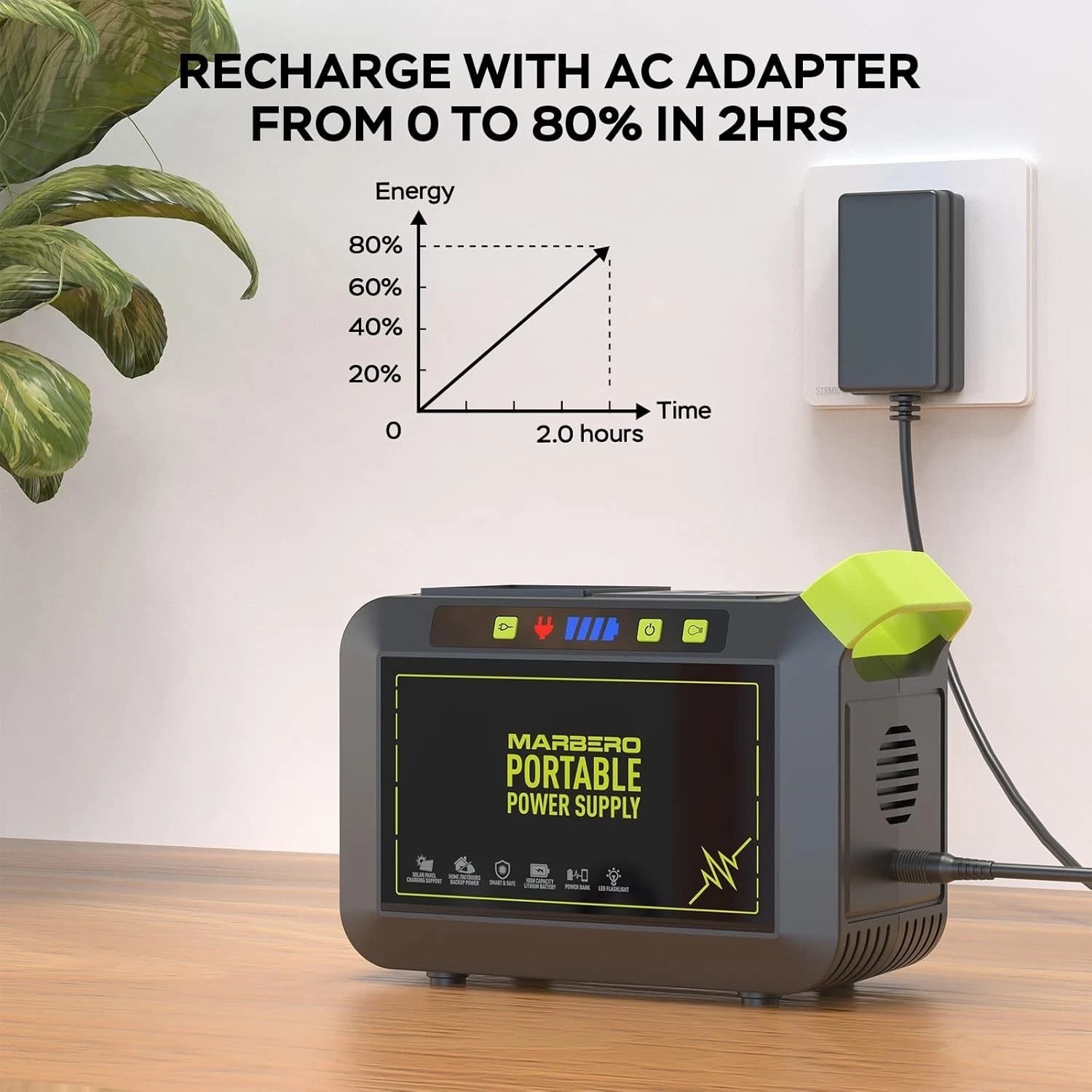 Portable 88Wh Power Station – Fast Charging Solar Generator for Camping & Backup