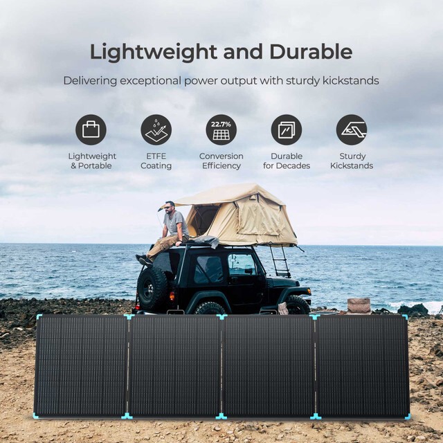 Renogy Solar Panel 400W Foldable Solar Waterproof For RV Off-Grid Refurbished