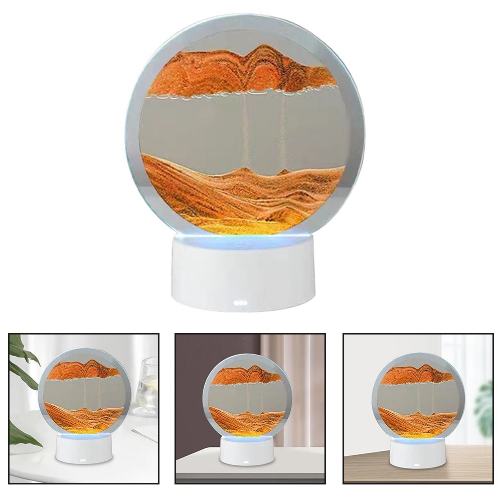 3D Sand Night Light Dual-way Power Supply Exquisite Desktop Decoration