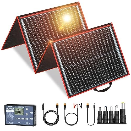 150W Portable Foldable Solar Panel Kit, Compact 21x20in Design 7.3lb with 160w