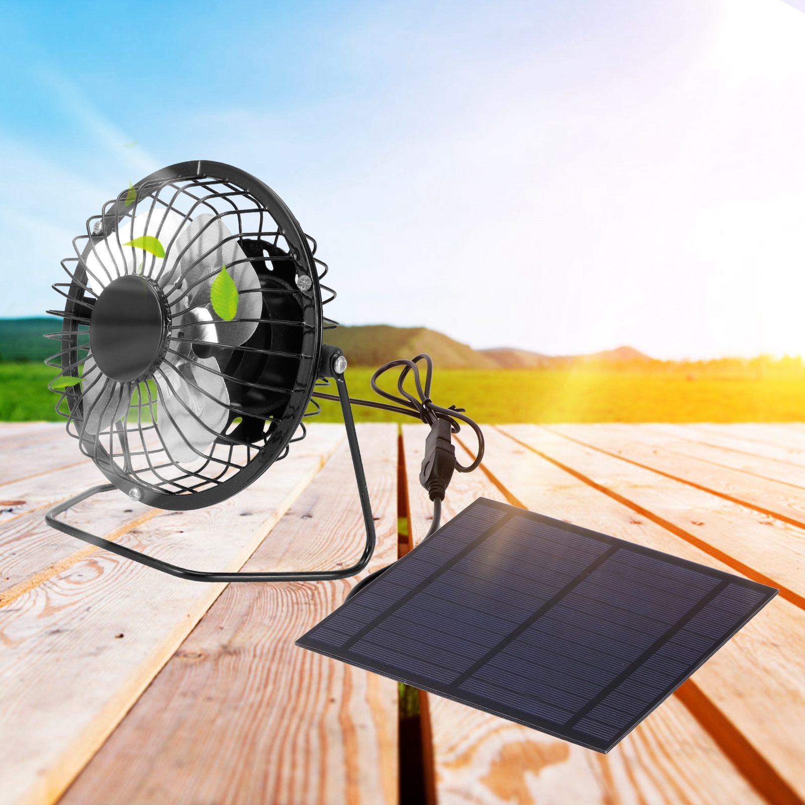 5W Mini Solar Panel With Cooling Fan Photovoltaic Solar Panel Set For Greenhouse