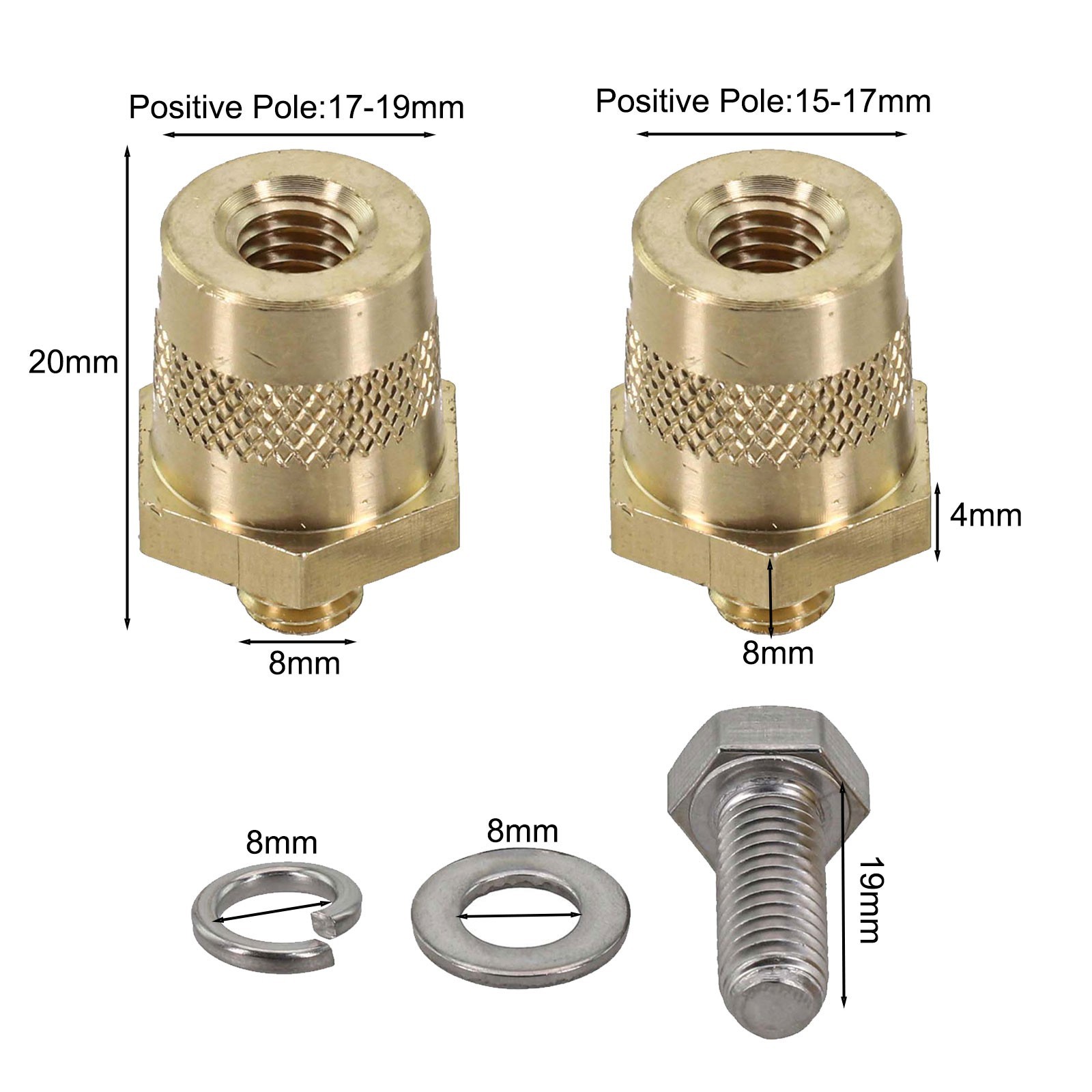 User Friendly M8 Battery Terminal Connectors Quick Installation Without Tools
