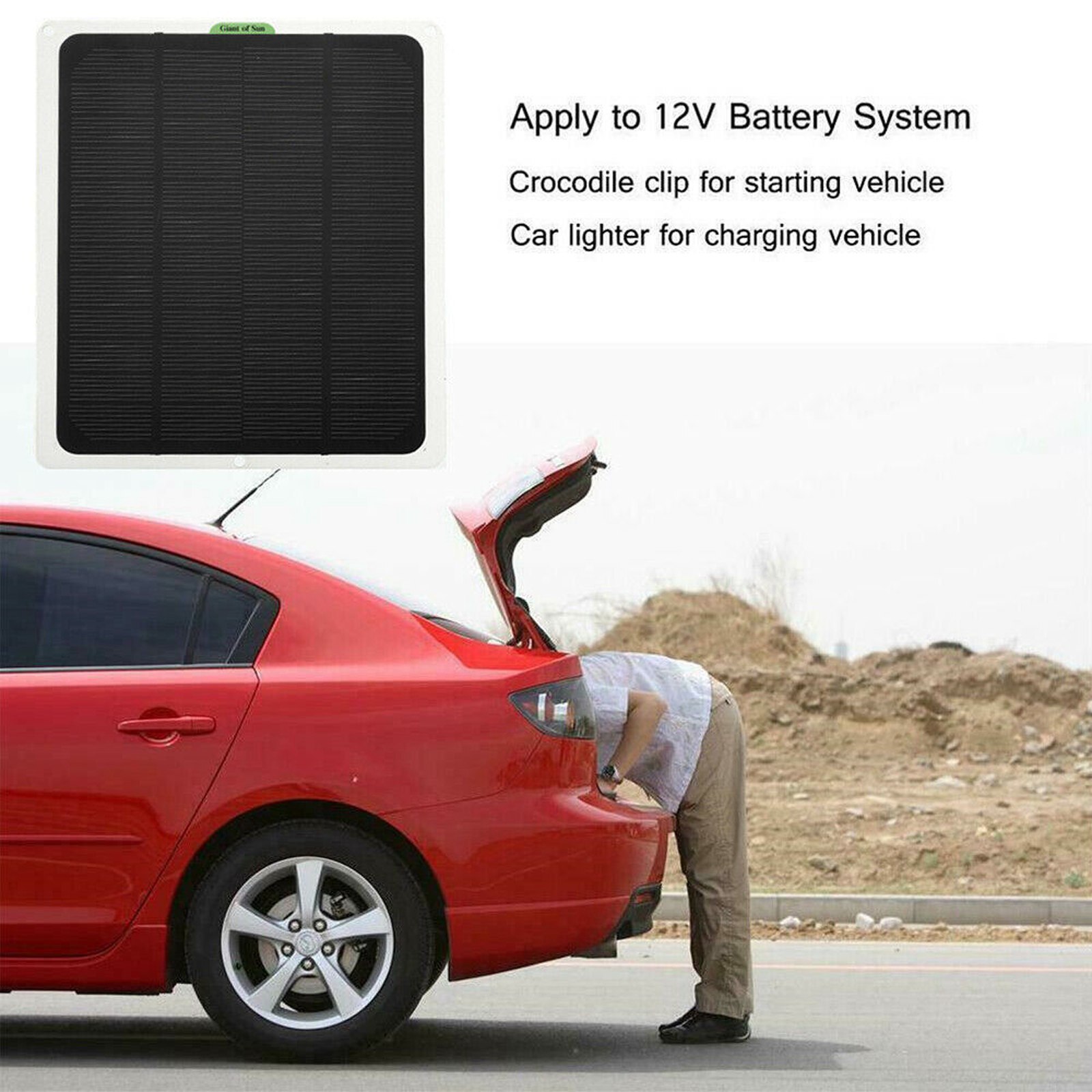 22W Solar Panel Kits 12V Trickle Battery Outdoor Charger Maintainer Boat RV Car