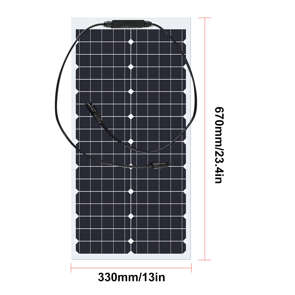 200W Watt Flexible 18V Mono Solar Panel Home RV Rooftop Camping Off-Grid Power