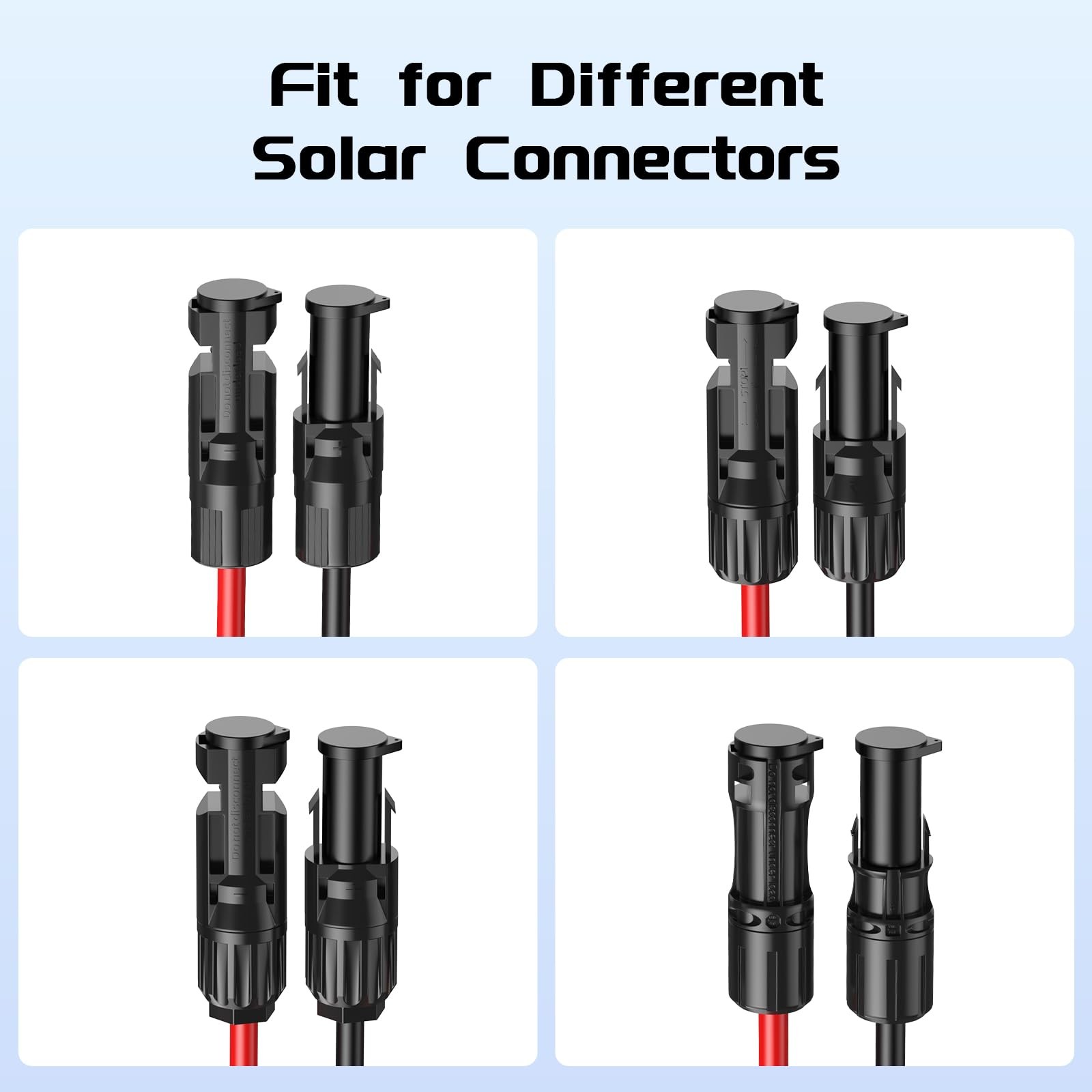 Bateria Power 12 Pairs Solar Connector Caps, IP68 Weather Resistant Dust Male…