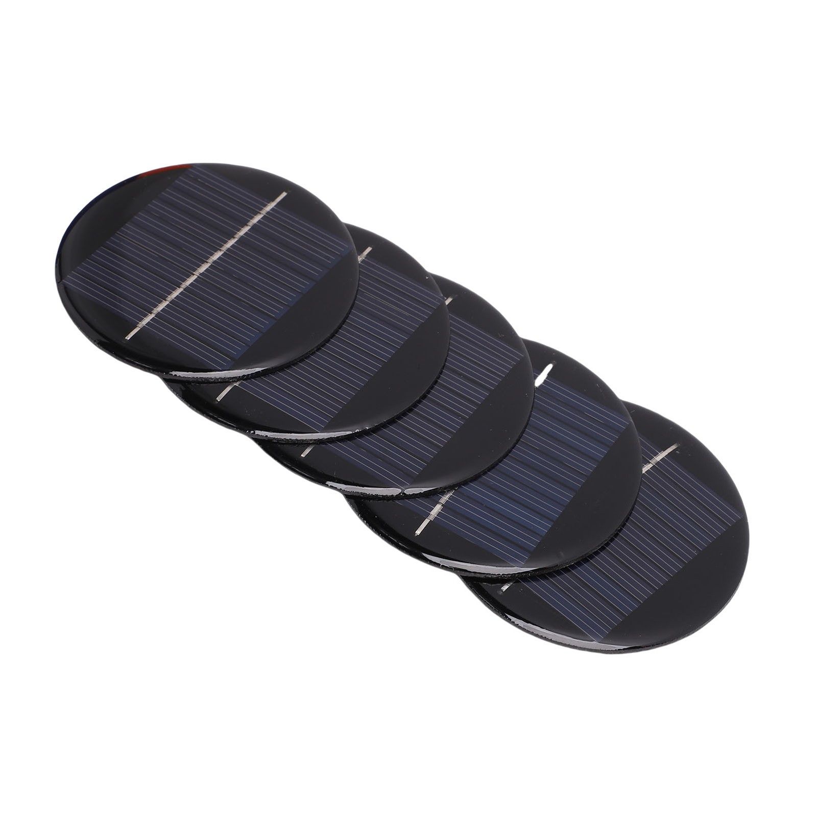 5pcs Round Monocrystalline Silicon Solar Panel For Small Devices PWJM