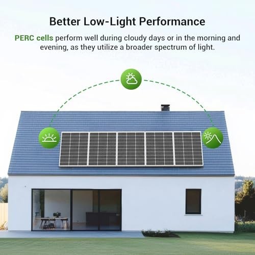 100 Watt 12V Monocrystalline Solar Panel with Solar Connectors, High Efficiency