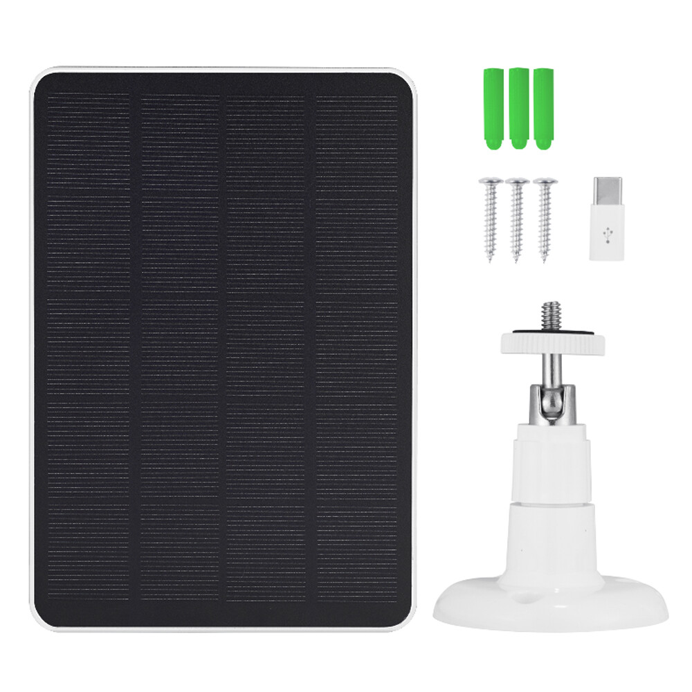 Solar Panel for Ring Spotlight Stick Up Cam Plus/Pro Battery Charger USB/Type C