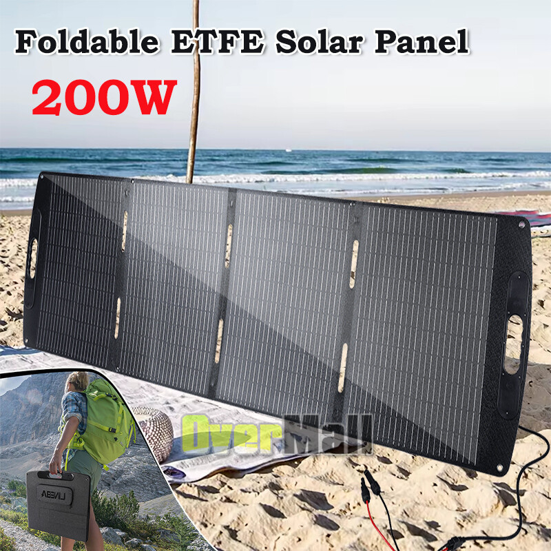 22V 200W Foldable Mono Solar Panel Caravan Camping Home Battery Charger Boat RVs