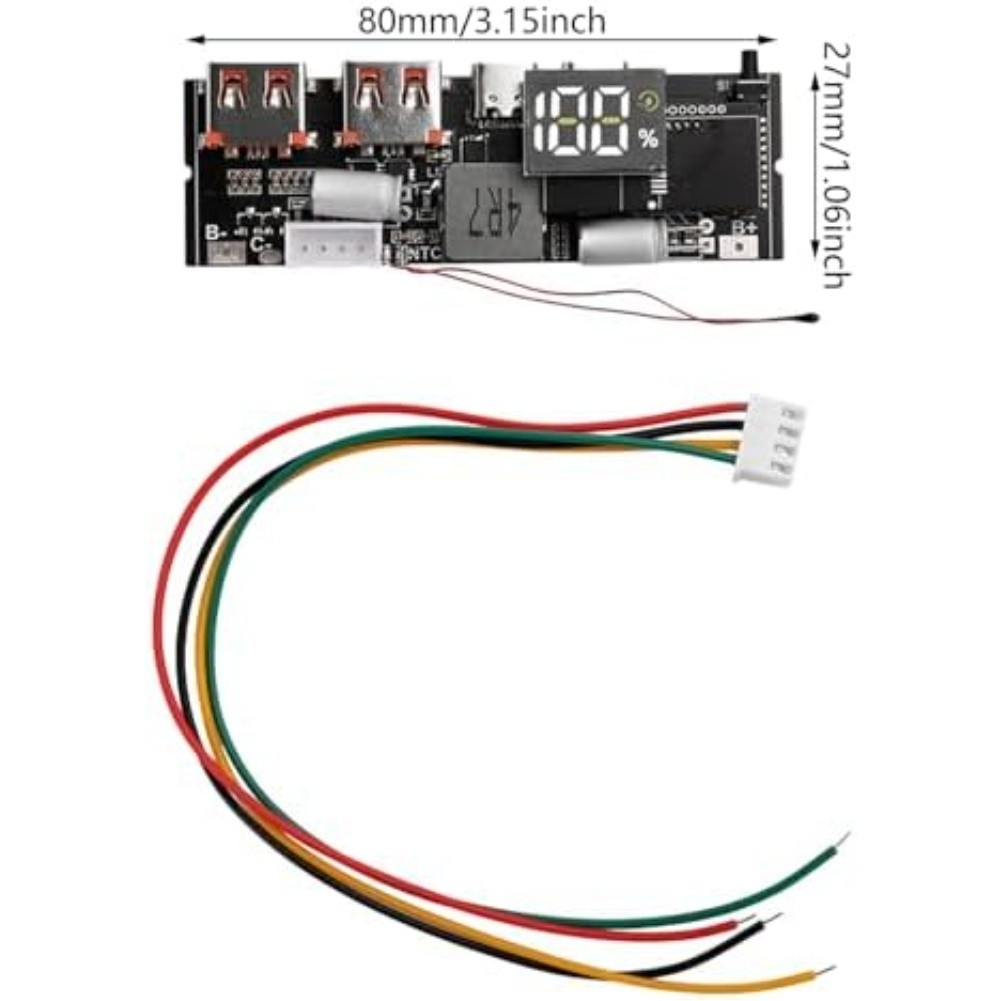 Fast Charging Power Bank Module Circuit Board 65W 100W Compatible with 3S 4S 5S