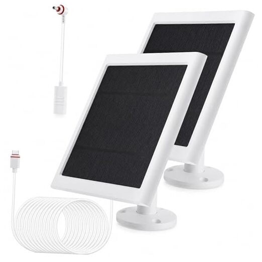 White 2P Spotlight Cam Plus/Pro Solar Panel IP65 Outdoor for Ring Cameras