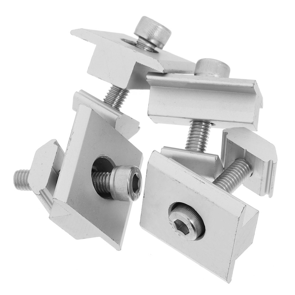 4 Pcs Solar Panel Vertical Clamp No Drill Mounts Rv Cylindrical Head Screw